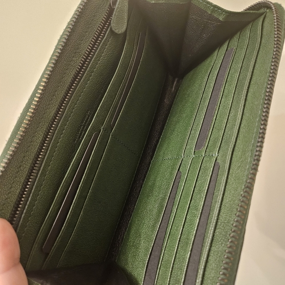 Bottega Veneta Intrecciato Zip-Around Wallet – Green Ombre Weave - Picture 5 of 9